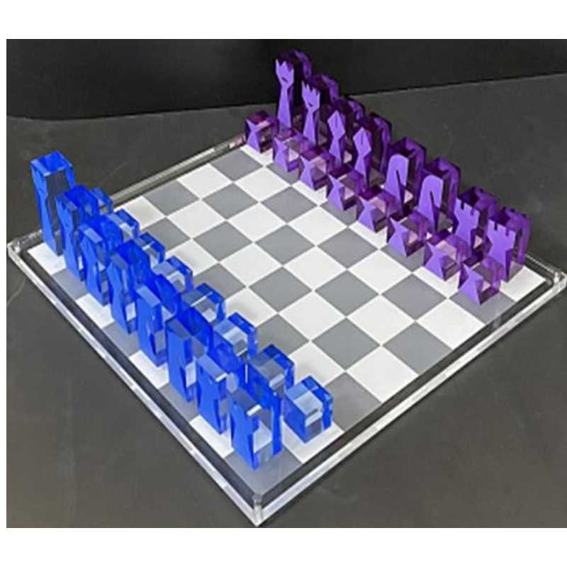 Set de șah acrilic de designnou